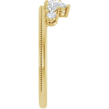 14K Yellow Gold 3/8 CTW Natural Diamond Stackable Ring - Size 7