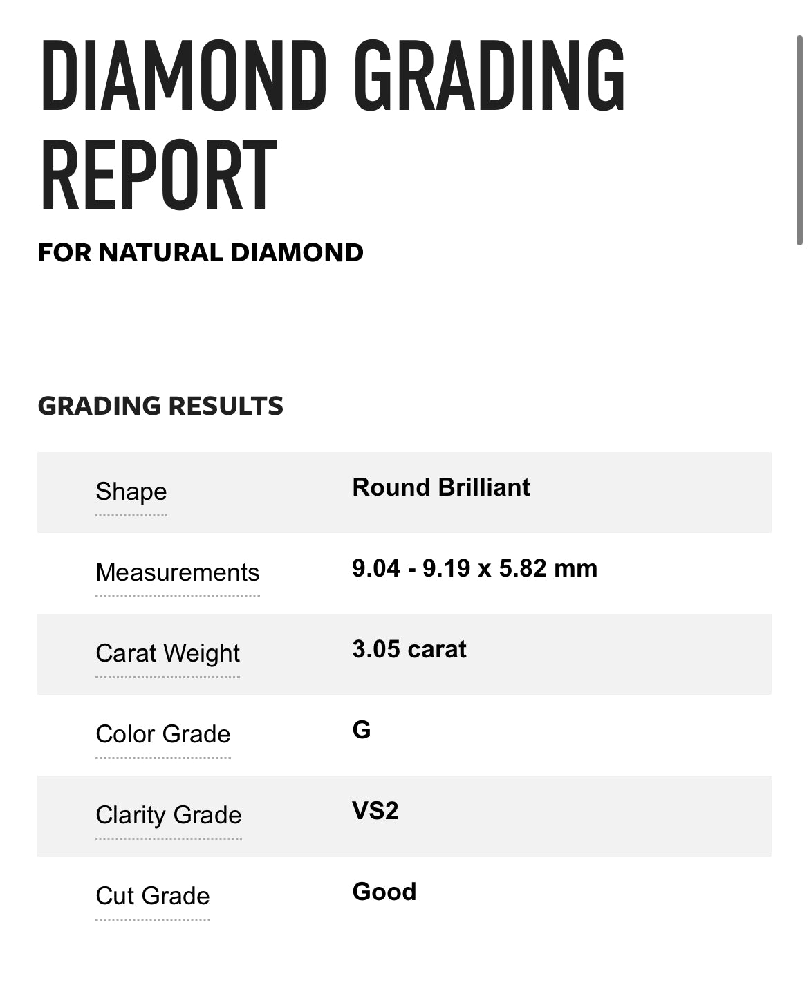3 carat Natural