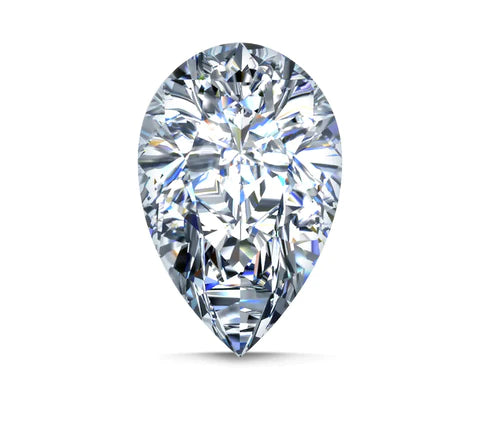 Pear 3 Lab Grown Diamond , Color D , Clarity VVS1,