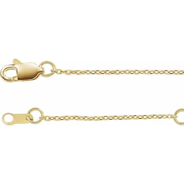14K Yellow Gold Natural Blue Sapphire Beaded Disc, comes with 14k yellow gold adjustable chain