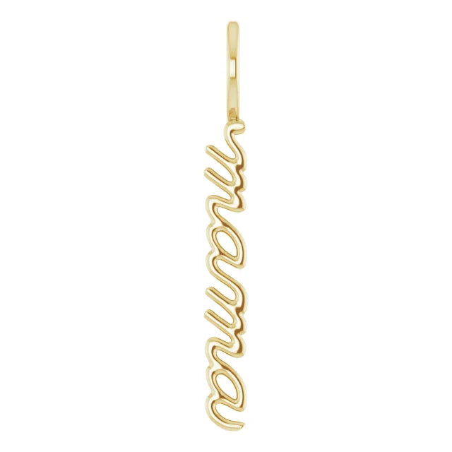 14K Yellow Gold Mama Pendant