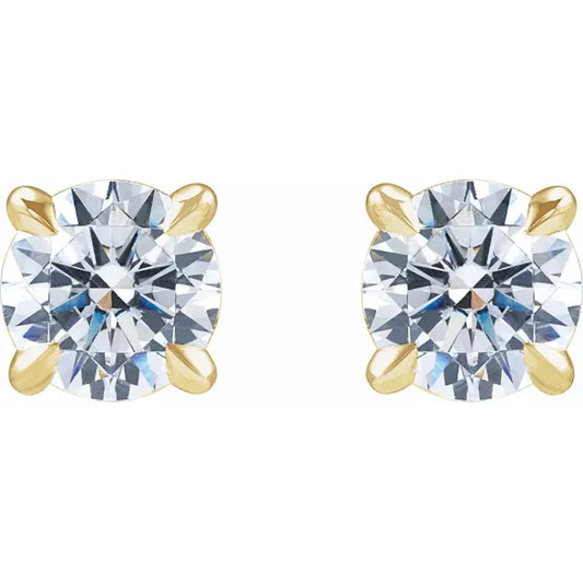 14K Yellow 1 CTW Lab-Grown Diamond Cocktail-Style Stud Earrings