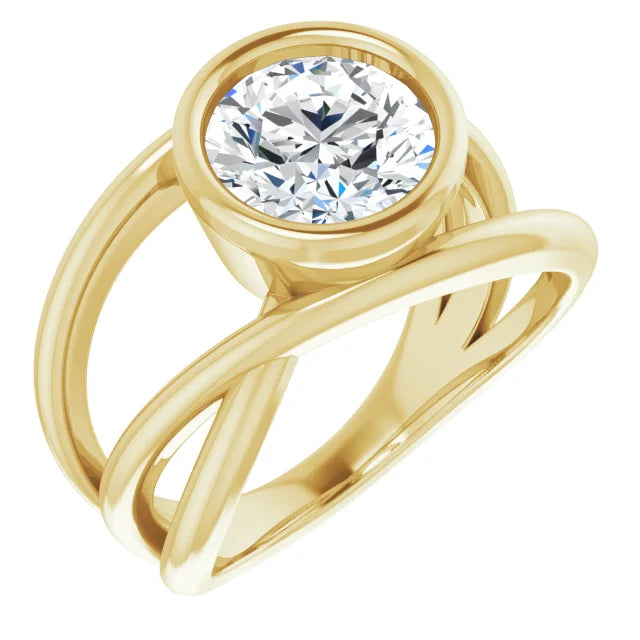 14k Yellow Gold Custom Ring with 2.50 Carat Diamond
