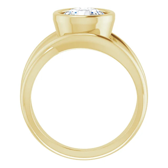 14k Yellow Gold Custom Ring with 2.50 Carat Diamond