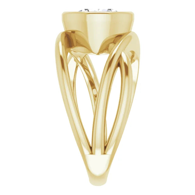 14k Yellow Gold Custom Ring with 2.50 Carat Diamond