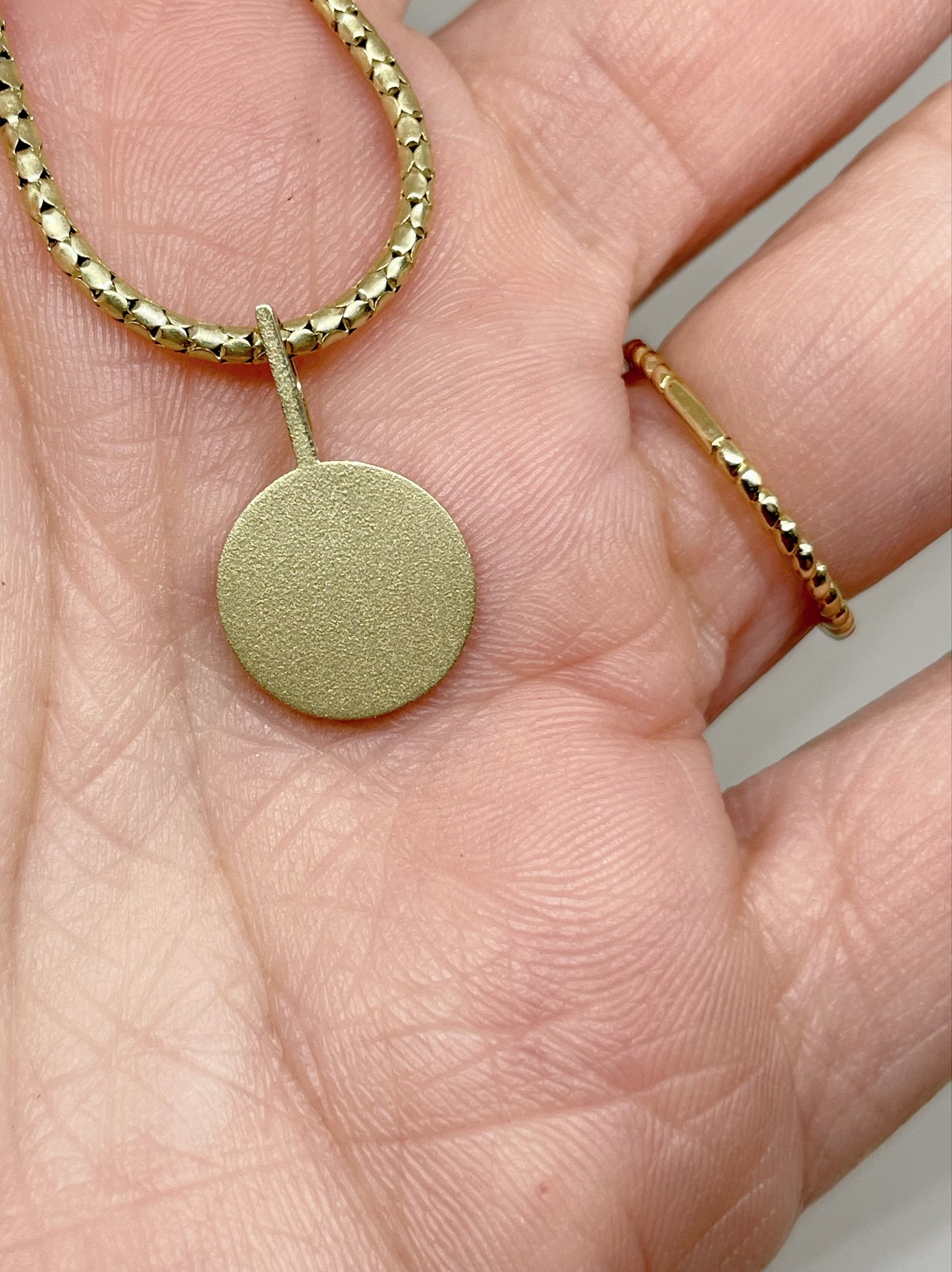 14K Yellow Gold Dog Mom Paw Pendant , .01 carat natural Diamonds