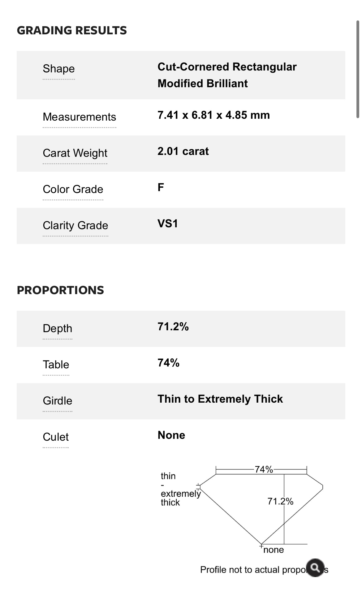 2.01 carat Natural Radiant Cut Diamond , Color F , Clarity VS1 - GIA 2151559544  /  Total PRICE $24,465.00/ DEPOSITED REQUESTED