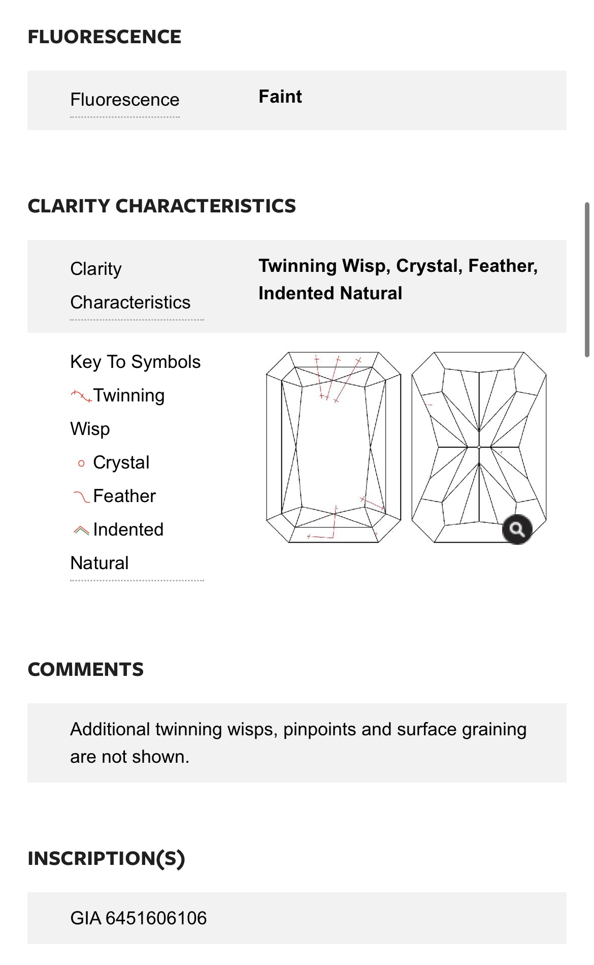 2.01 carat Radiant Cut Natural Diamond Color G Clarity SI2 GIA 6451606106 / Available in Showroom Total PRICE $16,985.00/ DEPOSITED REQUESTED