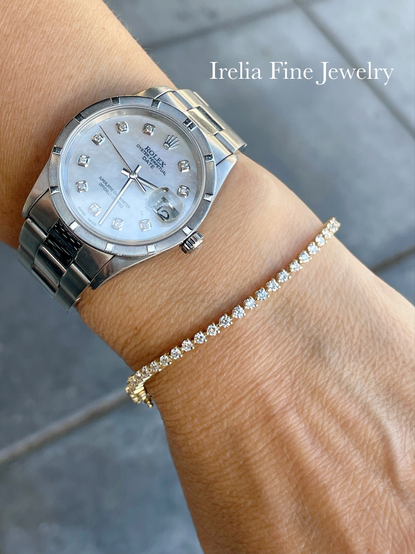 14k Yellow Gold 3.00 Carat Lab Diamond Bracelet with 3 Prong Setting