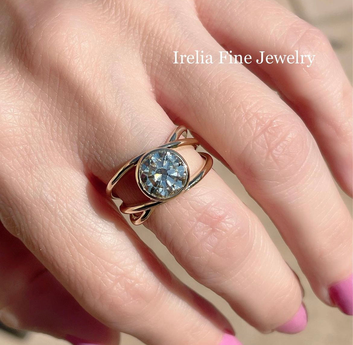 14k Yellow Gold Custom Ring with 2.50 Carat Diamond