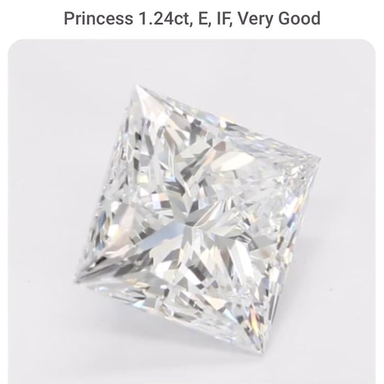 1.24 Lab Grown Princess Cut Diamond