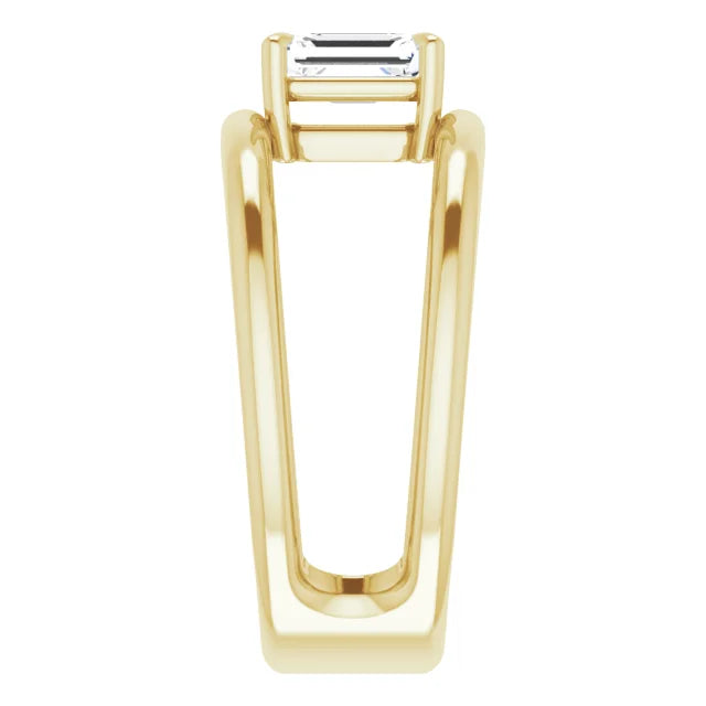 Customizable Collection: .60 Carat Emerald Cut Lab Diamond Ring,