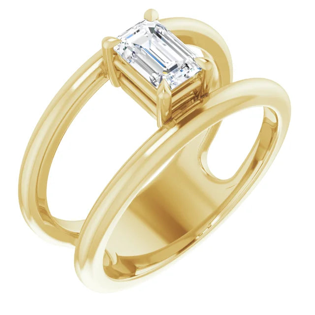 Customizable Collection: .60 Carat Emerald Cut Lab Diamond Ring,