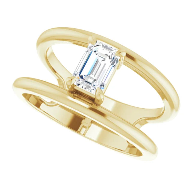 Customizable Collection: .60 Carat Emerald Cut Lab Diamond Ring,