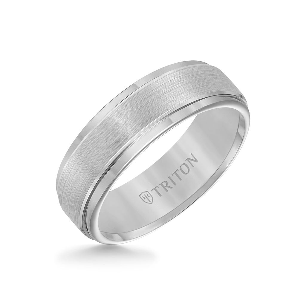 7mm Triton Rose Plated Tungsten Step Edge