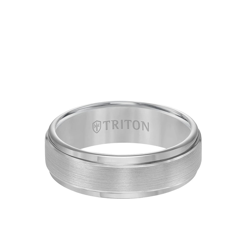 7mm Triton Rose Plated Tungsten Step Edge