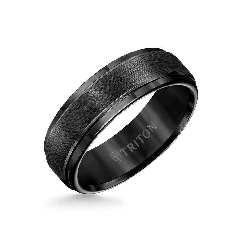 7mm Triton Rose Plated Tungsten Step Edge