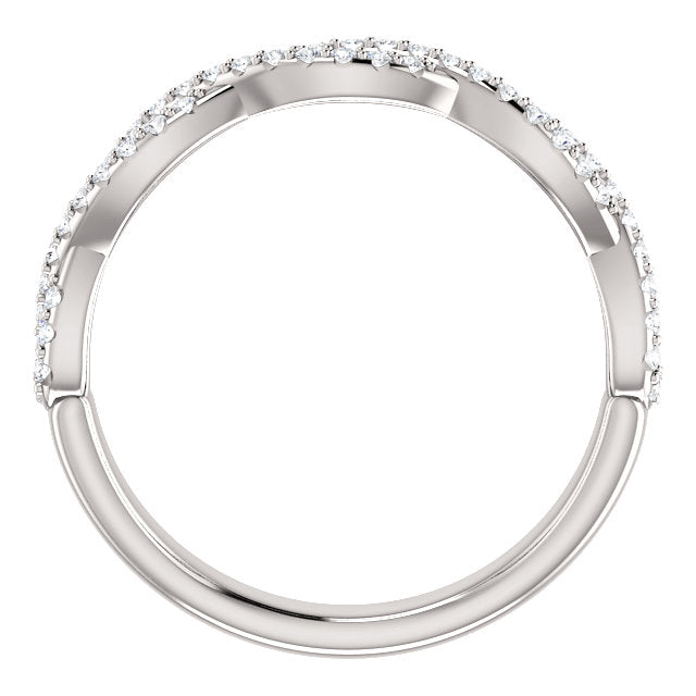 14K Gold 1/5 CTW Infinity Design Natural Diamond Band