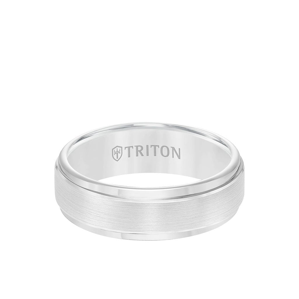 7mm Triton Rose Plated Tungsten Step Edge