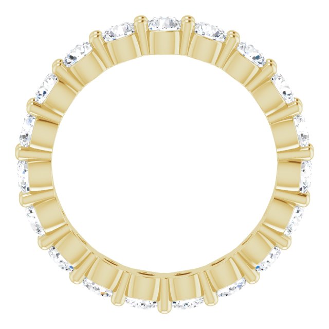 14K Gold 3 mm Round 1 3/4 carat Natural Diamond Eternity Band, Ring Size 7