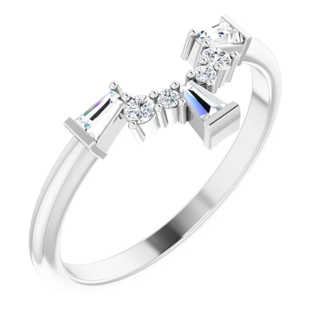 Contoured Diamond Band 