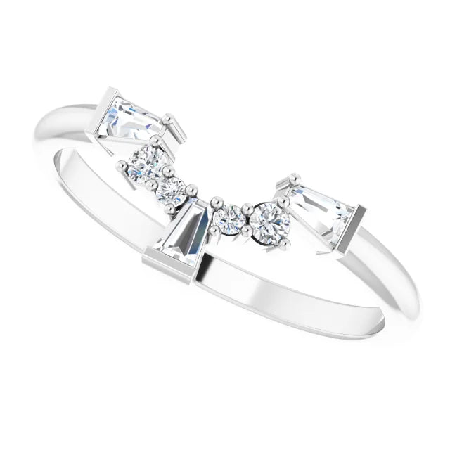 1/5 CTW Natural Diamond Contour Band