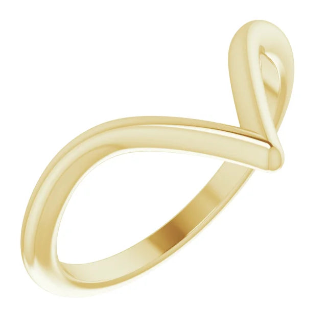 14K Gold V Shape