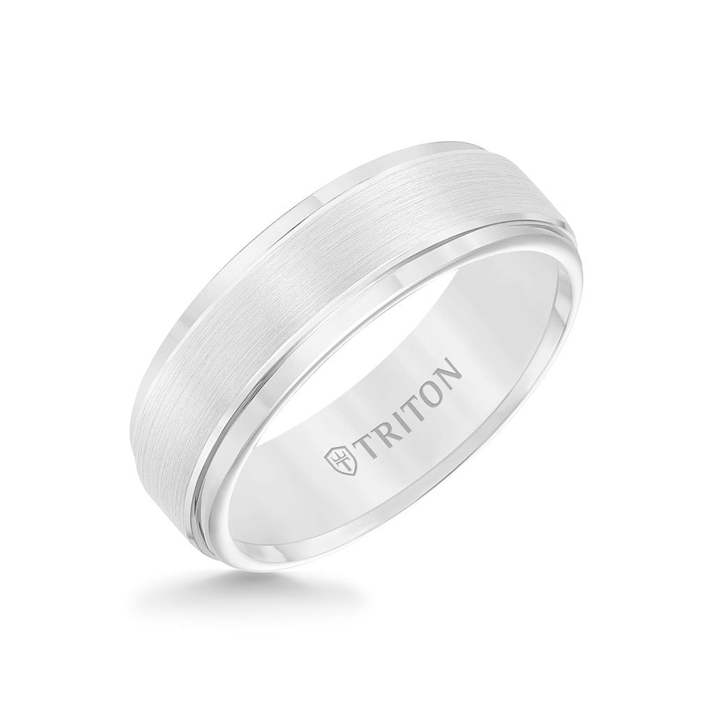 7mm Triton Rose Plated Tungsten Step Edge