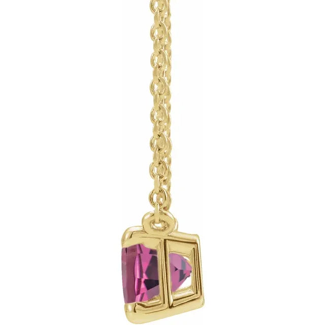 Pink Tourmaline Tiny Pendant 