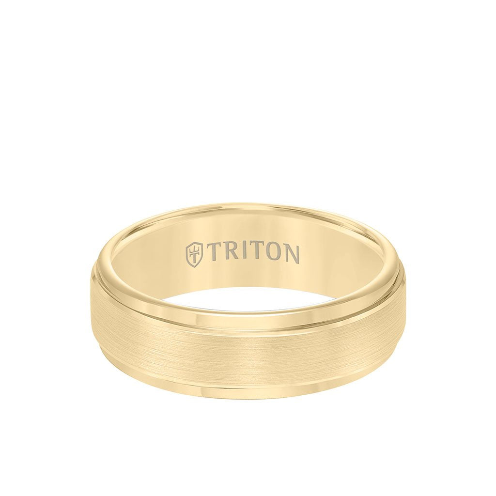 7mm Triton Rose Plated Tungsten Step Edge