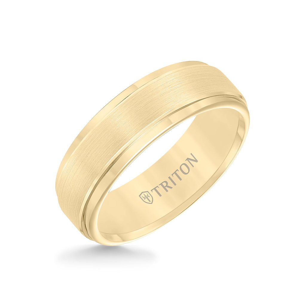 7mm Triton Rose Plated Tungsten Step Edge