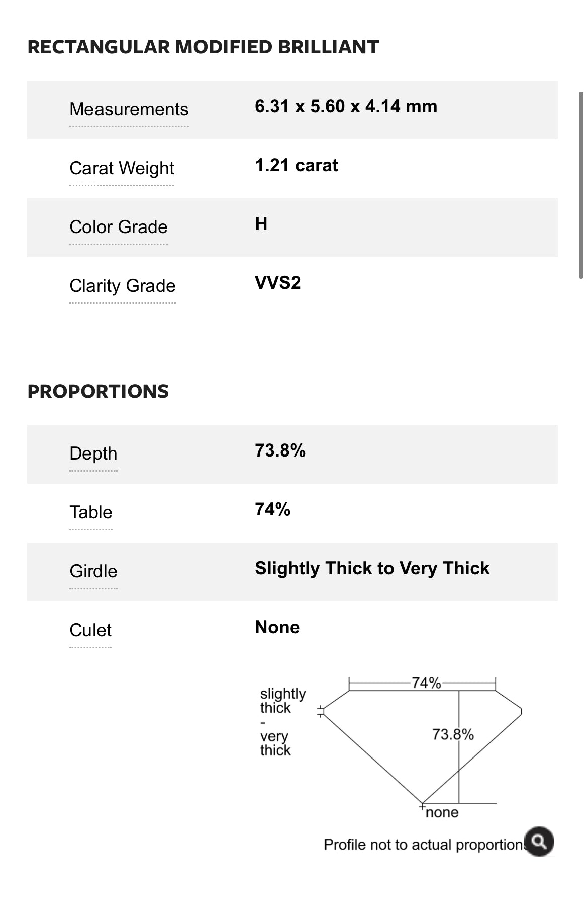 1.21 Carat Princess Cut Diamond H , VVS2 , GIA Certified 2215171159  //