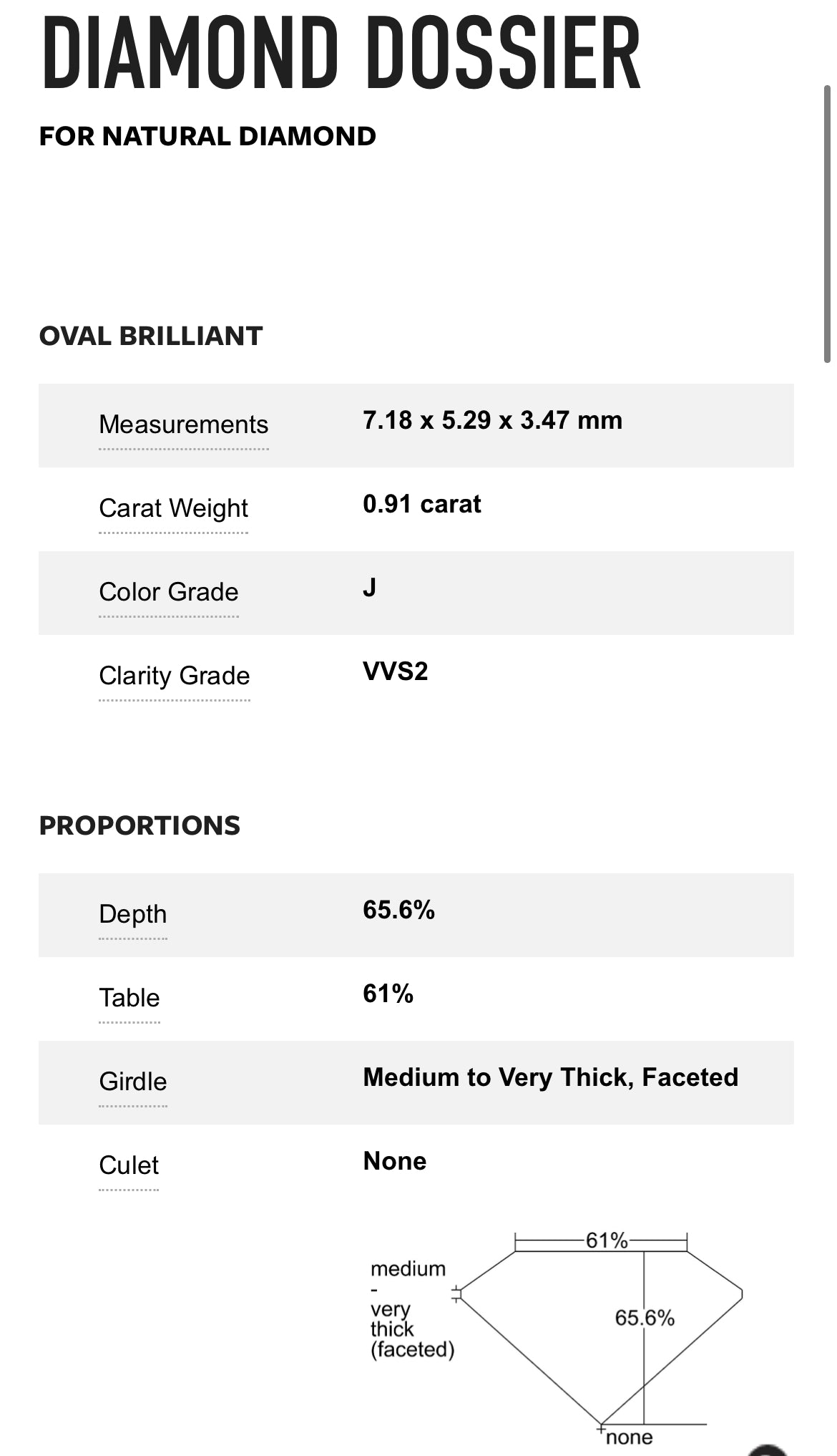 .91 Carat Oval Diamond J , VVS2 , GIA CERTIFICATE 1283343027