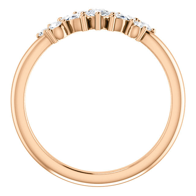 14k Gold 1/3 Natural Diamond Cluster Diamond Ring