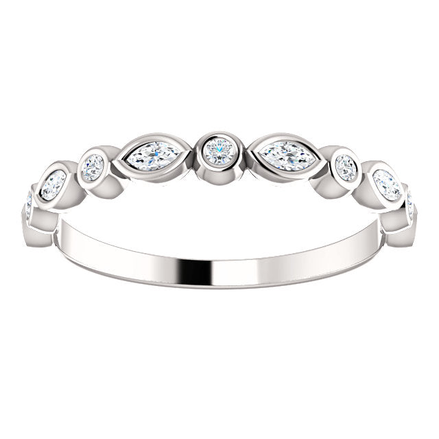 14K Gold 1/4 CTW Diamond  Wedding or Stackable Ring