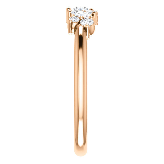 14k Gold 1/3 Natural Diamond Cluster Diamond Ring