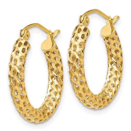 14k gold mesh earrings