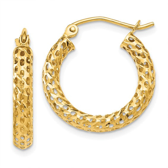 14k gold mesh earrings
