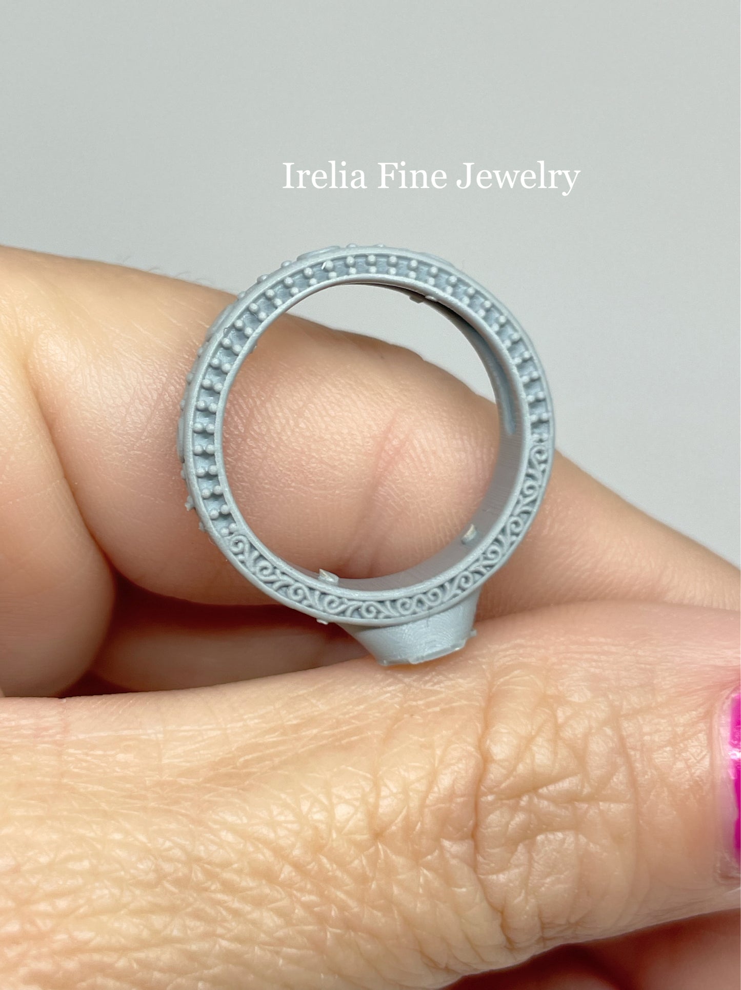 Lab Diamonds and Gemstone 2 tone Engagement Ring & Wedding Band