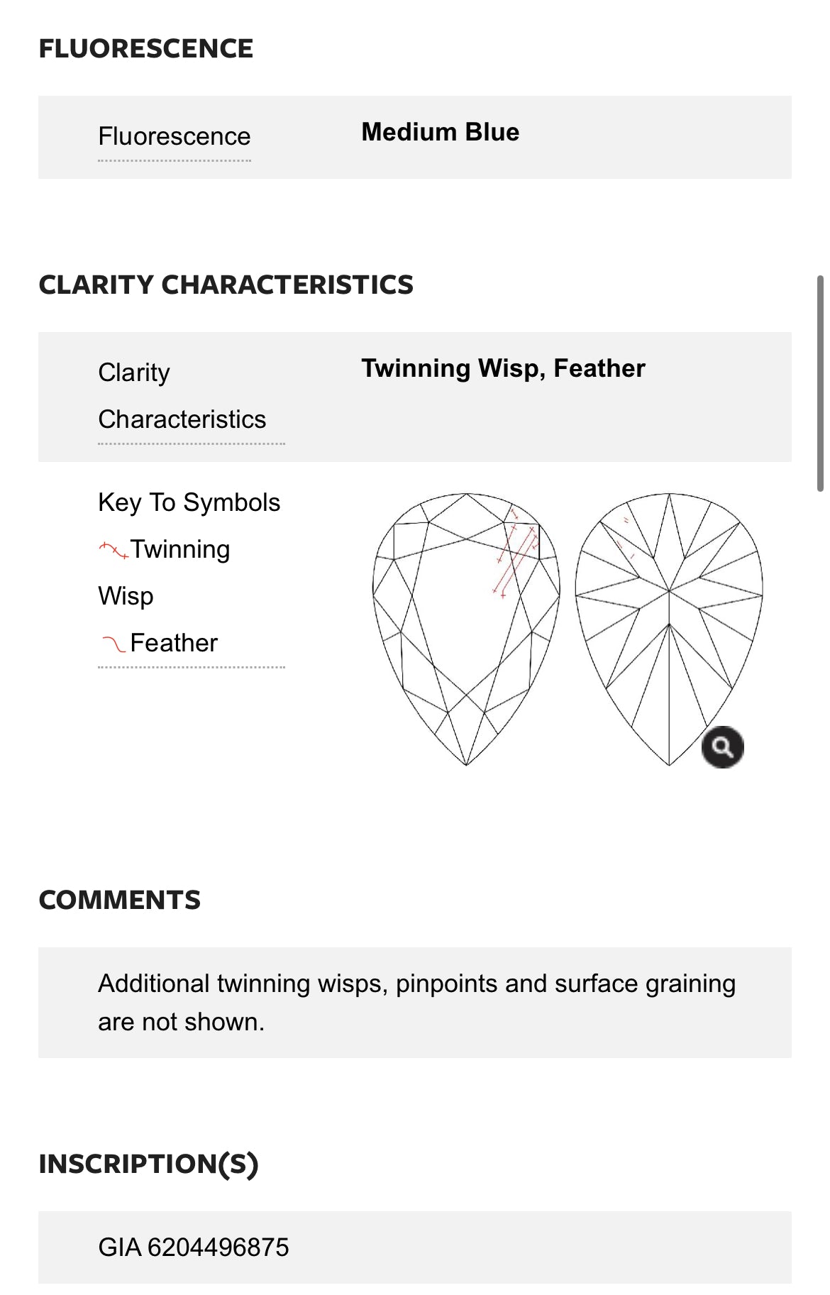 1.00 Carat Pear Shape  Diamond H, SI2 , GIA Certified 6204496875