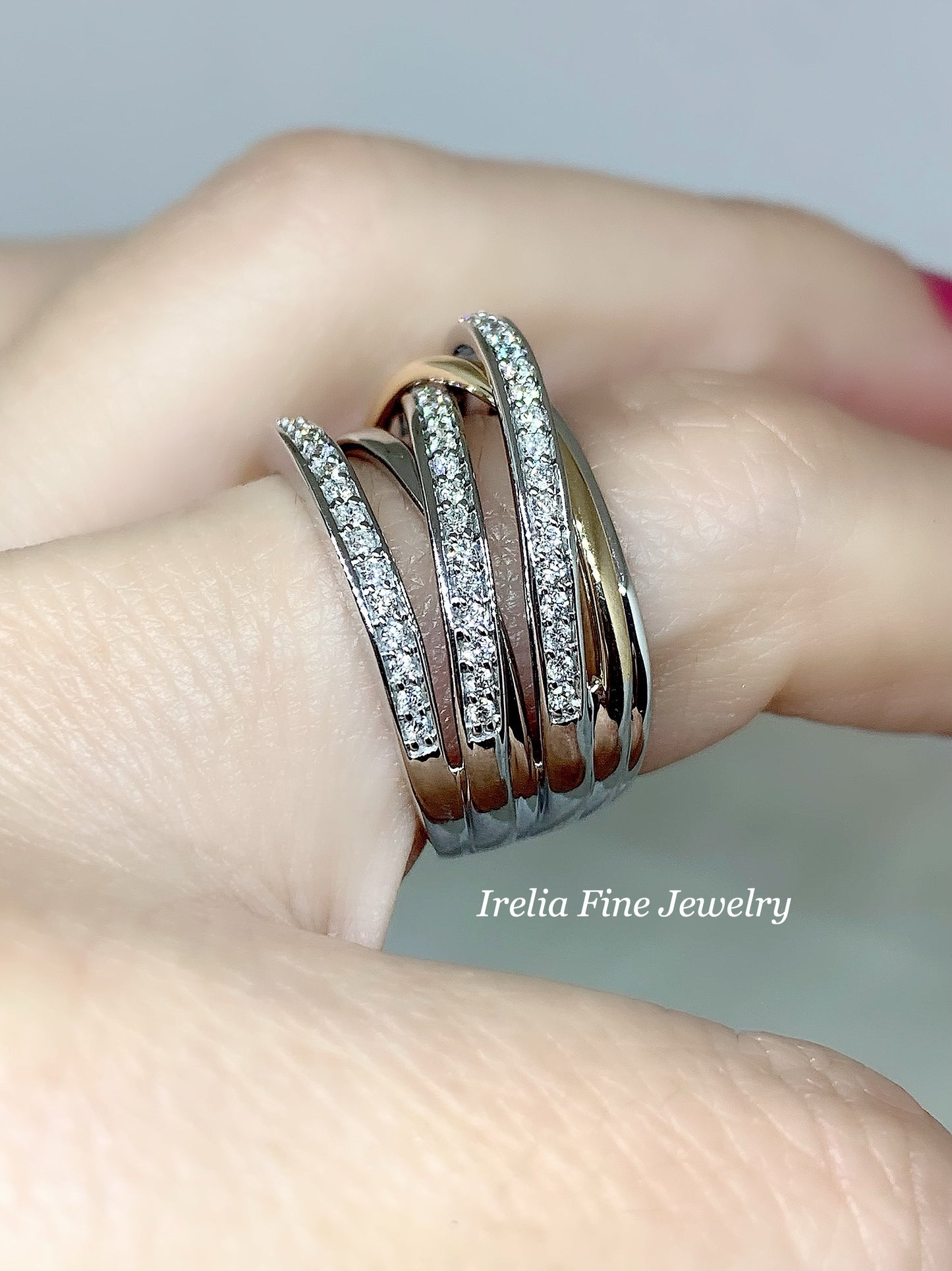 14K White/Yellow 1/2 CTW Diamond Ring, Size 7