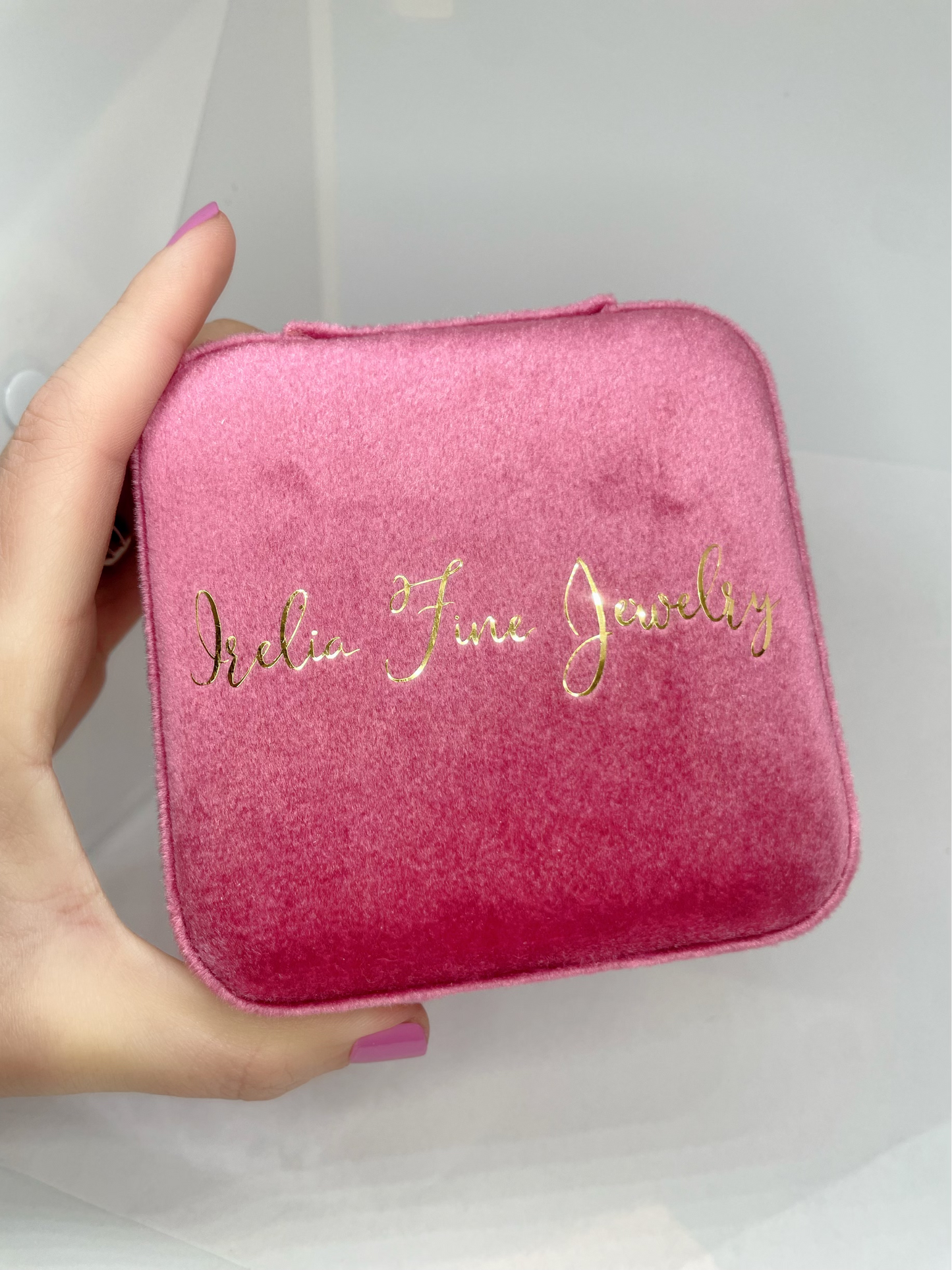 Square Velvet Jewelry Box