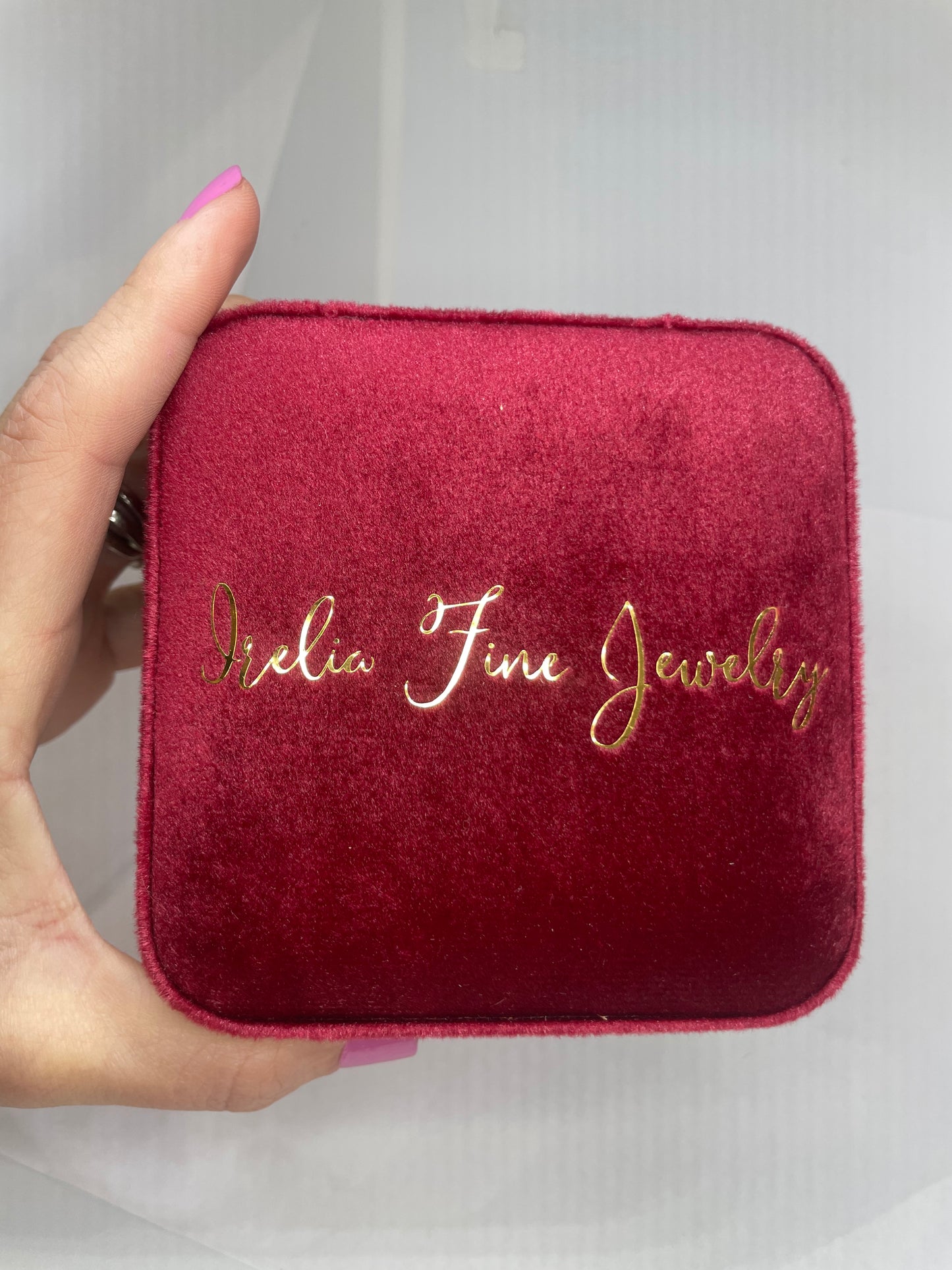 Square Velvet Jewelry Box