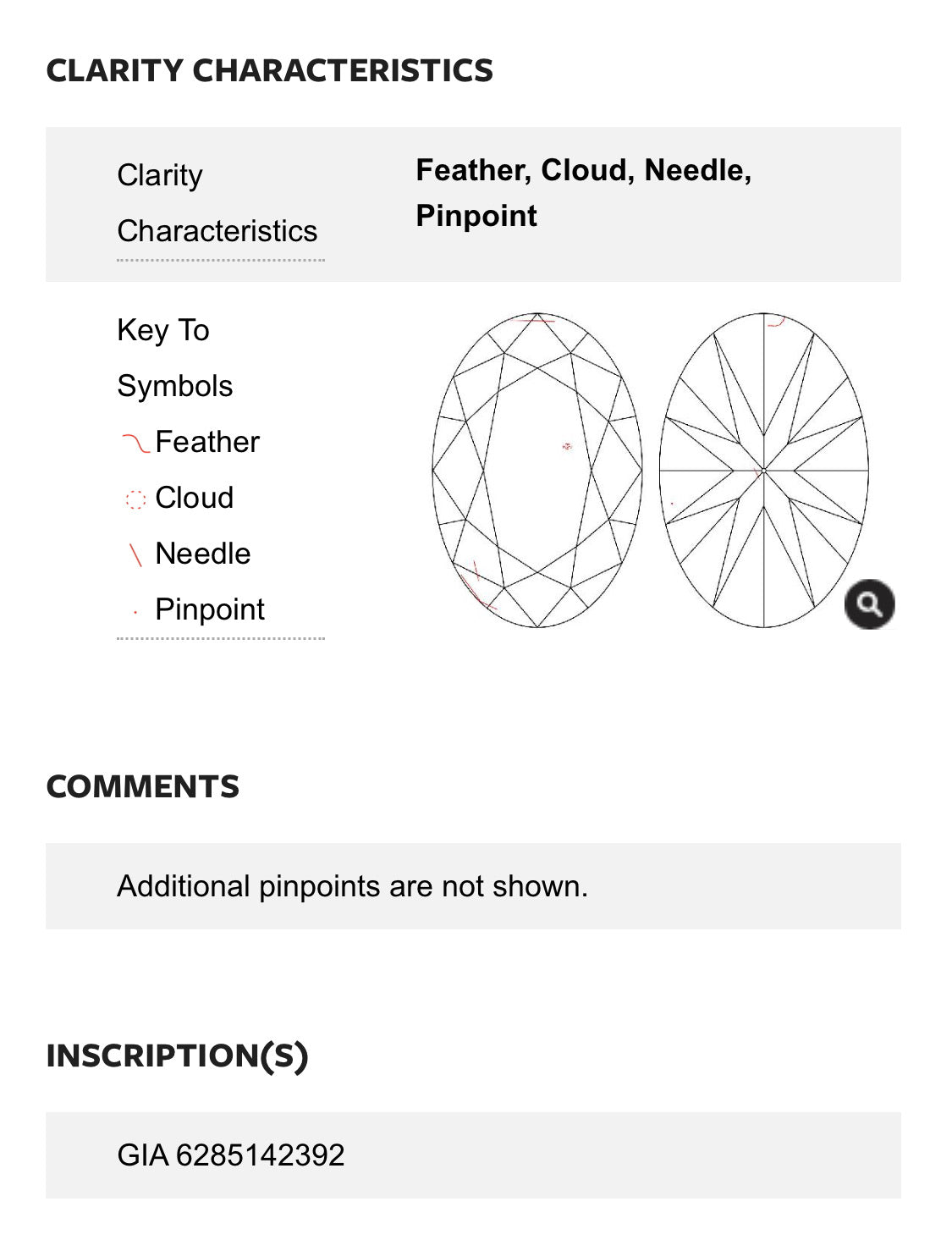 1.01 Carat Oval Diamond H , SI1  , GIA Certified 6285142392