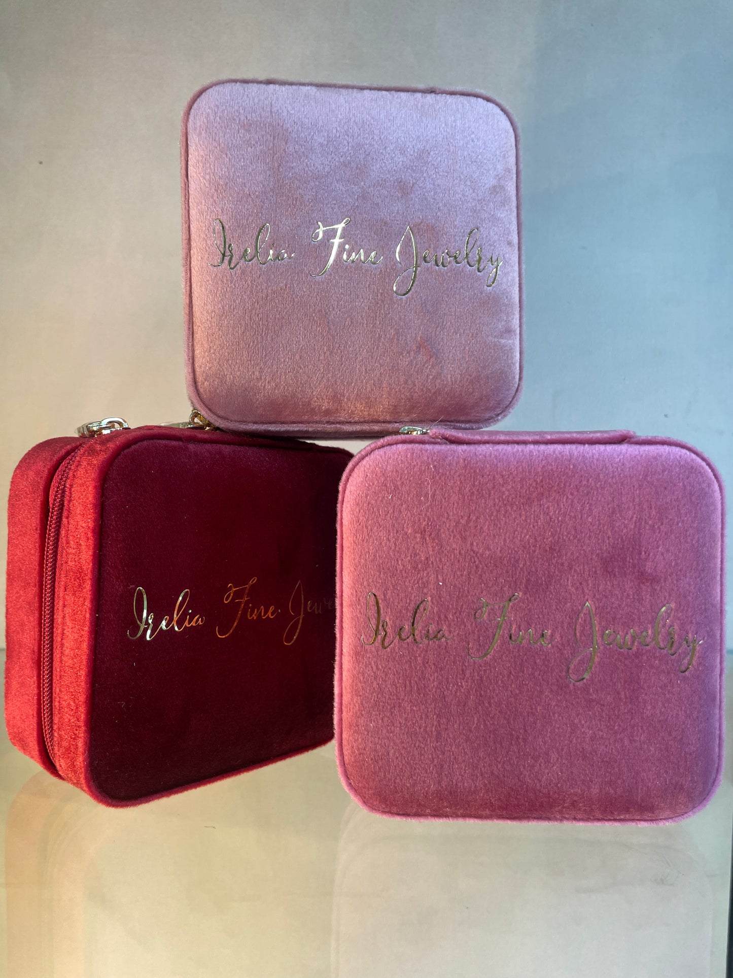 Square Velvet Jewelry Box