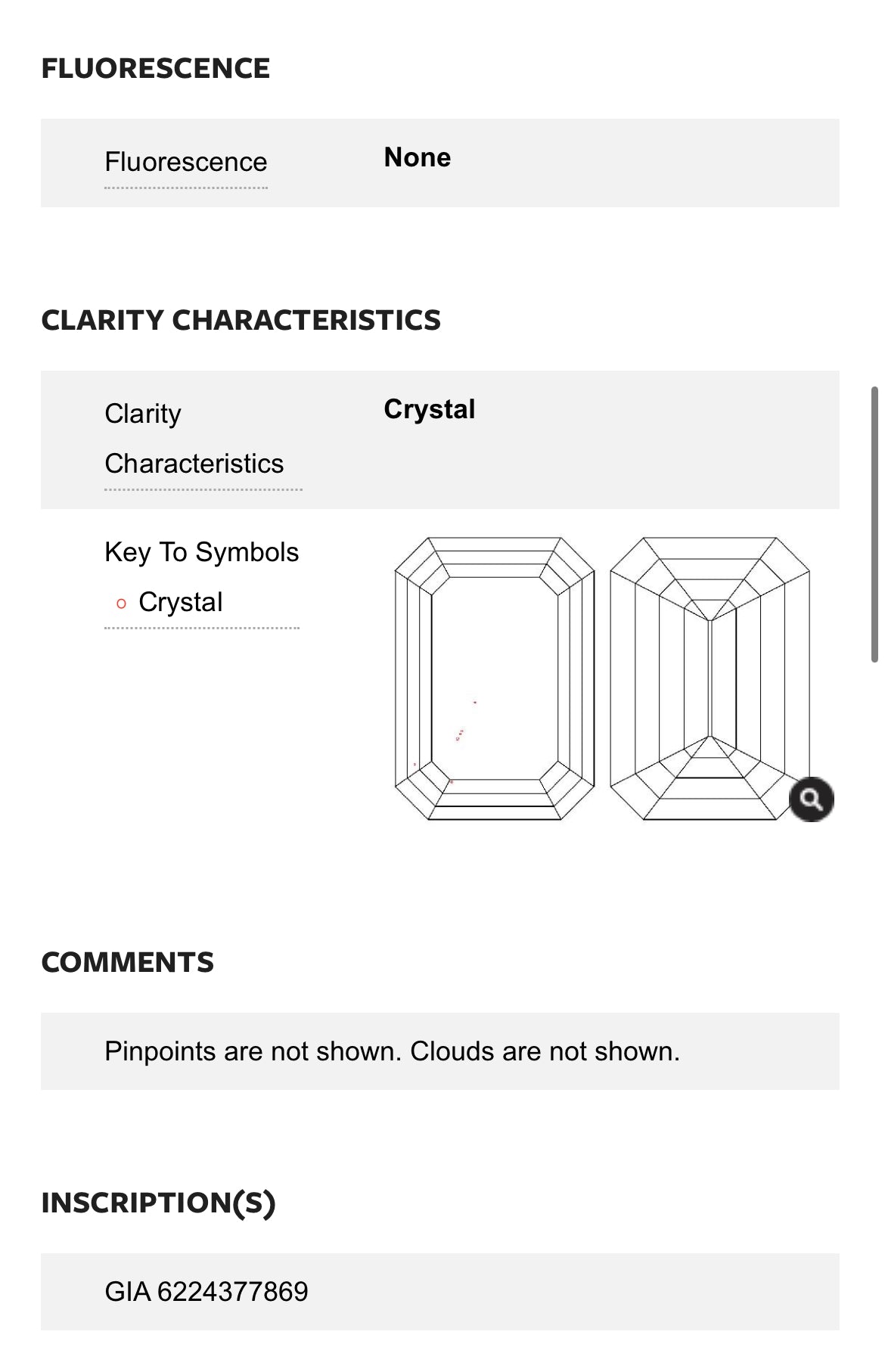 1.03 Carat Emerald Cut Diamond H, SI1 , GIA CERTIFICATE 6224377869