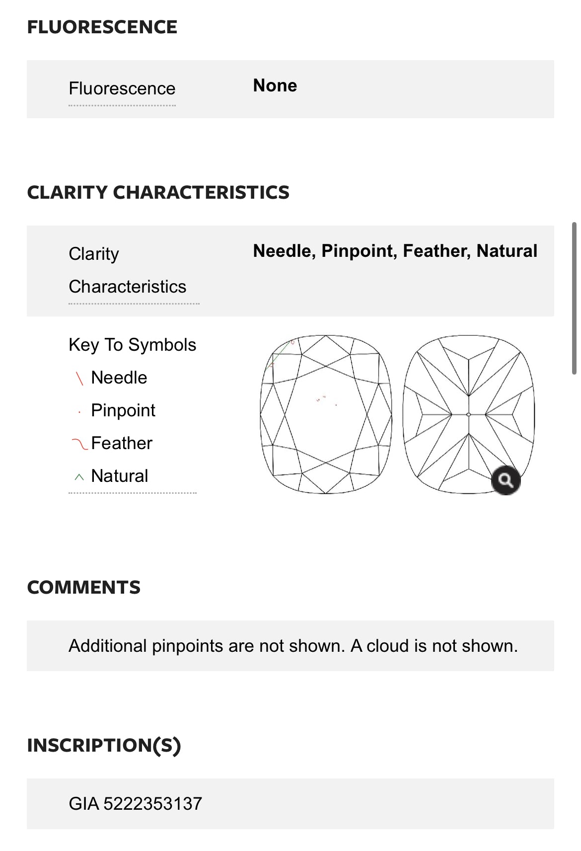 1.02 Carat Cushion Cut Diamond H , VVS2 , GIA Certified  5222353137