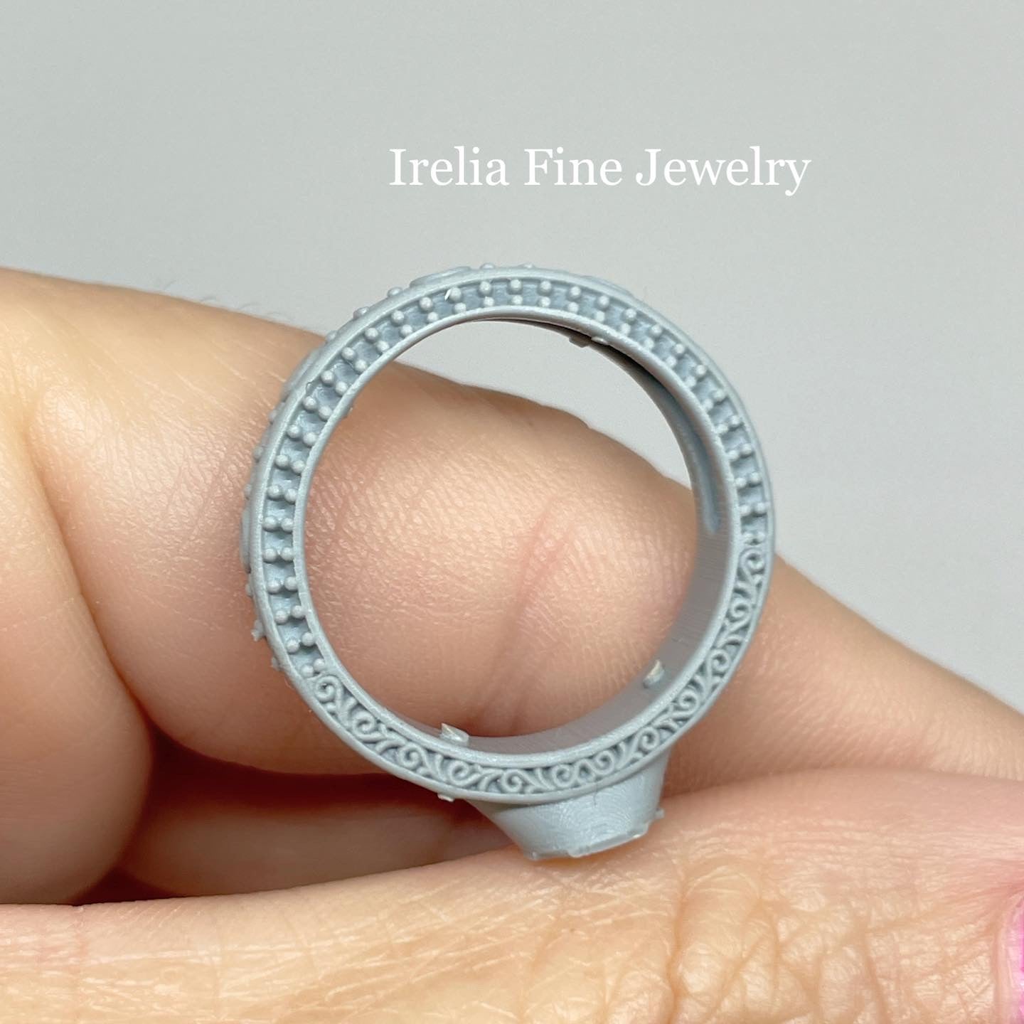 Lab Diamonds and Gemstone 2 tone Engagement Ring & Wedding Band