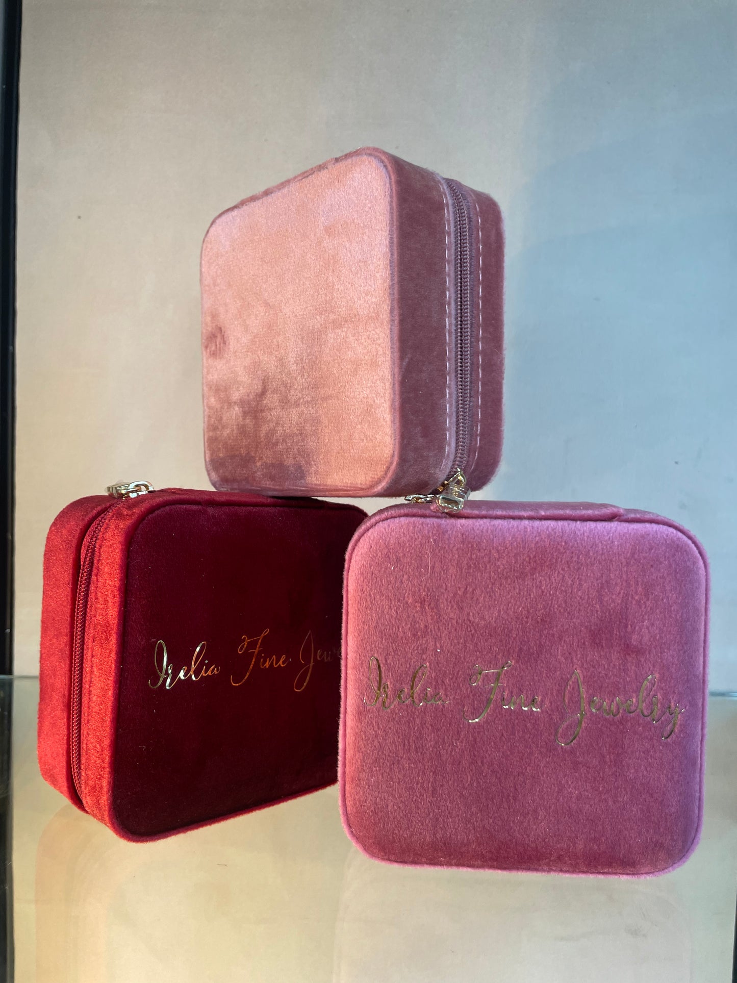 Square Velvet Jewelry Box